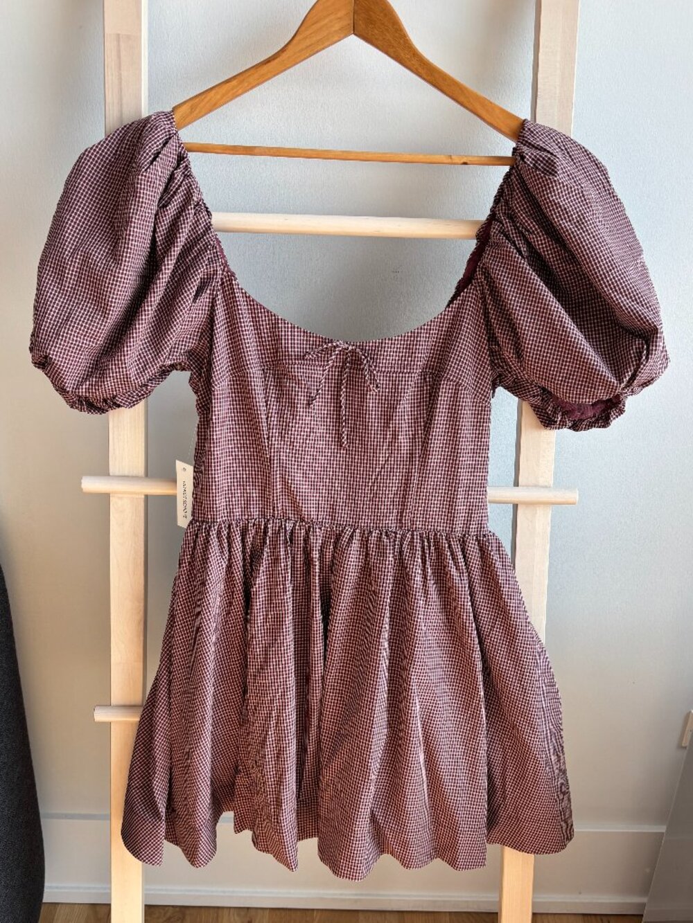 NWT For Love and Lemons Florence Plaid Mini Dress